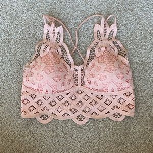 Worn once! Baby pink bralette top